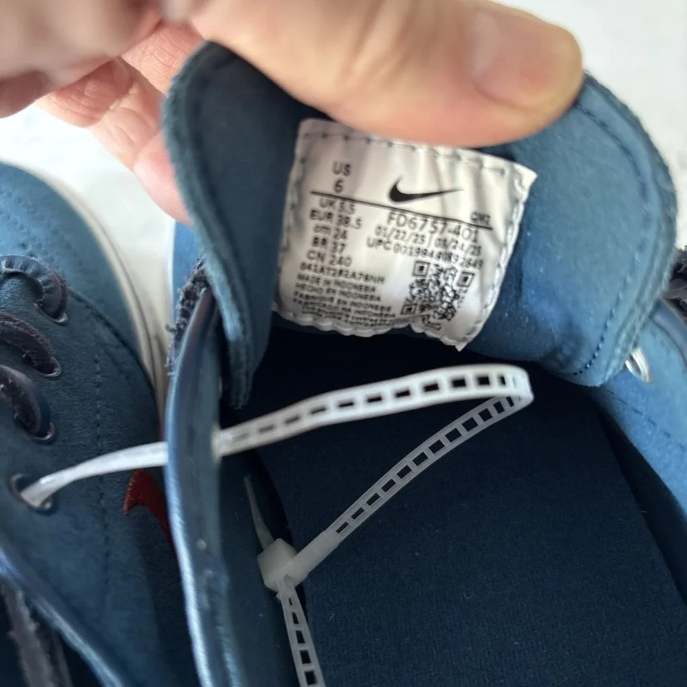 Size 6 Nike Zoom Stefan Janoski OG+ SB Blue Force Campfire Orange FD6757-401